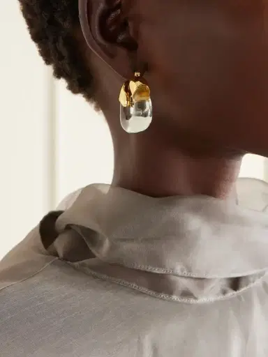 Lizzie Fortunato Gold-plated And Resin Hoop Earrings | Thumbnail 2 Lizzie Fortunato Gold-plated And Resin Hoop Earrings | Thumbnail 2