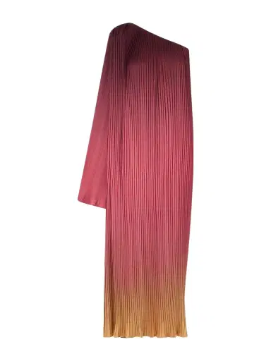 Dima Ayad One-shoulder Pleated Satin Midi Dress | Thumbnail 1 Dima Ayad One-shoulder Pleated Satin Midi Dress | Thumbnail 1