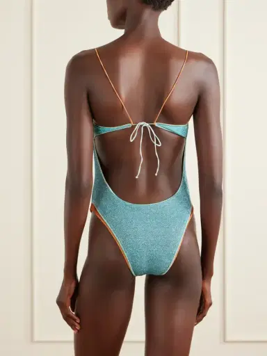 Oséree Lumiere Double Metallic Balconette Swimsuit | Thumbnail 3 Oséree Lumiere Double Metallic Balconette Swimsuit | Thumbnail 3