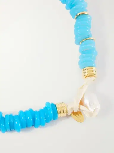 Lizzie Fortunato Lita Gold-plated Quartz, Pearl And Cord Beaded Necklace | Thumbnail 3 Lizzie Fortunato Lita Gold-plated Quartz, Pearl And Cord Beaded Necklace | Thumbnail 3