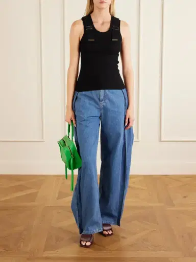 Loewe Appliquéd Ribbed Cotton-blend Tank | Thumbnail 2 Loewe Appliquéd Ribbed Cotton-blend Tank | Thumbnail 2
