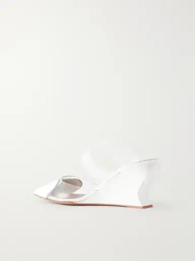 Alaïa Le Cœur 60 Patent-leather And Pvc Wedge Mules | Thumbnail 3 Alaïa Le Cœur 60 Patent-leather And Pvc Wedge Mules | Thumbnail 3
