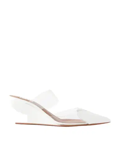 Alaïa Le Cœur 60 Patent-leather And Pvc Wedge Mules | Thumbnail 1 Alaïa Le Cœur 60 Patent-leather And Pvc Wedge Mules | Thumbnail 1