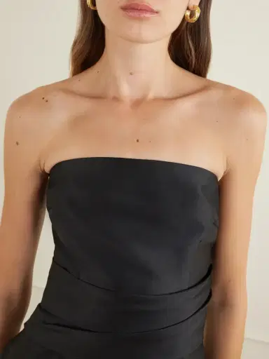 Solace London Ingrid Pleated Satin-twill Gown | Thumbnail 4 Solace London Ingrid Pleated Satin-twill Gown | Thumbnail 4