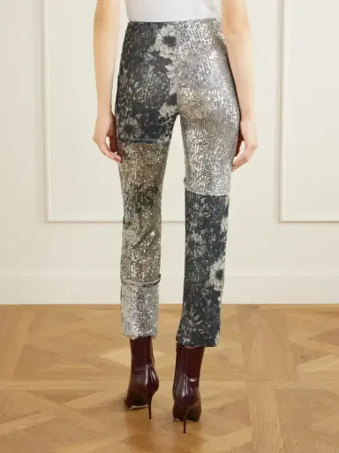 Maison Margiela Sequined Patchwork Jersey Straight-leg Pants | Thumbnail 4 Maison Margiela Sequined Patchwork Jersey Straight-leg Pants | Thumbnail 4