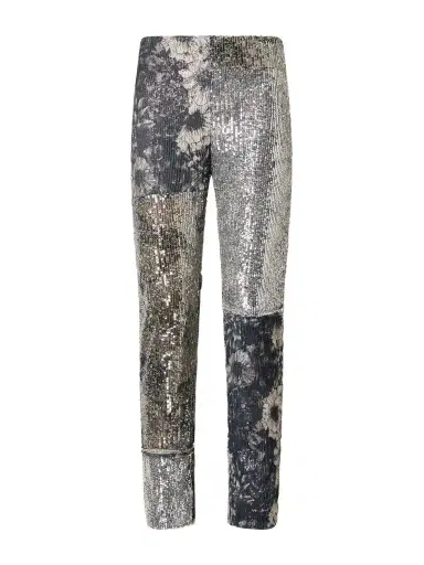 Maison Margiela Sequined Patchwork Jersey Straight-leg Pants | Thumbnail 1 Maison Margiela Sequined Patchwork Jersey Straight-leg Pants | Thumbnail 1