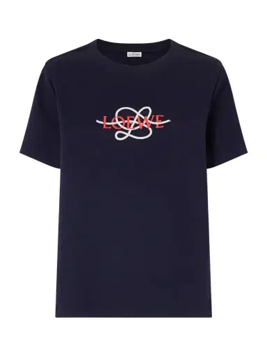 Loewe Anagram-embroidered Cotton-blend T-shirt | Thumbnail 1 Loewe Anagram-embroidered Cotton-blend T-shirt | Thumbnail 1