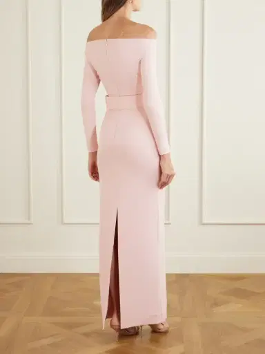 Solace London Sabina Off-the-shoulder Stretch-crepe Maxi Dress | Thumbnail 3 Solace London Sabina Off-the-shoulder Stretch-crepe Maxi Dress | Thumbnail 3