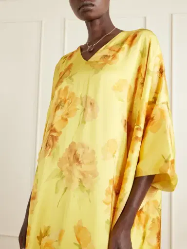 Dima Ayad Floral-print Satin Gown | Thumbnail 4 Dima Ayad Floral-print Satin Gown | Thumbnail 4