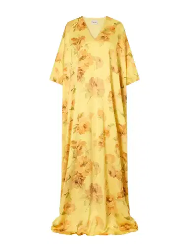 Dima Ayad Floral-print Satin Gown | Thumbnail 1 Dima Ayad Floral-print Satin Gown | Thumbnail 1