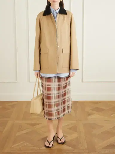 Frame Checked Silk-organza Midi Skirt | Thumbnail 2 Frame Checked Silk-organza Midi Skirt | Thumbnail 2