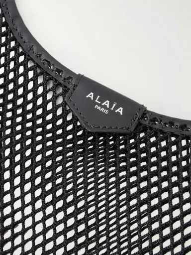 Alaïa Leather-trimmed Crocheted Shoulder Bag | Thumbnail 4 Alaïa Leather-trimmed Crocheted Shoulder Bag | Thumbnail 4