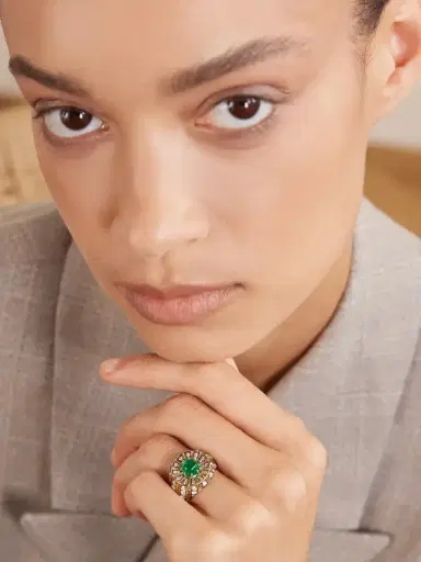 By Pariah Aurora 14-karat Recycled Gold, Diamond And Emerald Ring | Thumbnail 2 By Pariah Aurora 14-karat Recycled Gold, Diamond And Emerald Ring | Thumbnail 2