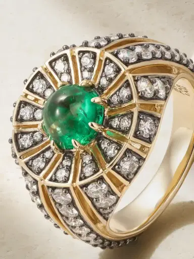 By Pariah Aurora 14-karat Recycled Gold, Diamond And Emerald Ring | Thumbnail 4 By Pariah Aurora 14-karat Recycled Gold, Diamond And Emerald Ring | Thumbnail 4