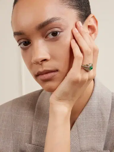By Pariah Aurora 14-karat Recycled Gold, Diamond And Emerald Ring | Thumbnail 5 By Pariah Aurora 14-karat Recycled Gold, Diamond And Emerald Ring | Thumbnail 5