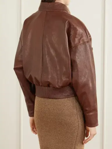 Magda Butrym Cropped Leather Jacket | Thumbnail 4 Magda Butrym Cropped Leather Jacket | Thumbnail 4