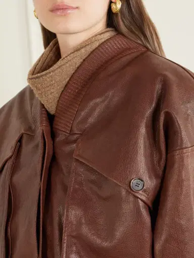 Magda Butrym Cropped Leather Jacket | Thumbnail 5 Magda Butrym Cropped Leather Jacket | Thumbnail 5