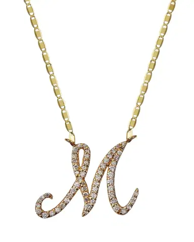 Lana 14K Gold Small Flawless Malibu Diamond Initial Necklace, A | Thumbnail 1 Lana 14K Gold Small Flawless Malibu Diamond Initial Necklace, A | Thumbnail 1