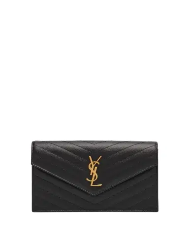 Saint Laurent Envelope Small YSL Wallet on Chain in Grain Leather | Thumbnail 1 Saint Laurent Envelope Small YSL Wallet on Chain in Grain Leather | Thumbnail 1
