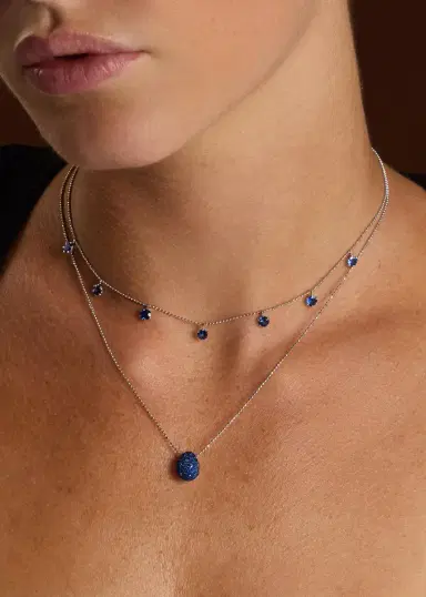 Graziela Gems 18K Blue Sapphire Floating Necklace | Thumbnail 2 Graziela Gems 18K Blue Sapphire Floating Necklace | Thumbnail 2