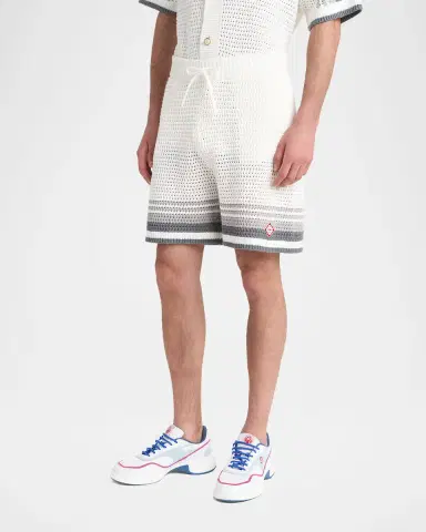 Casablanca Men's Drawstring Crochet Shorts | Thumbnail 4 Casablanca Men's Drawstring Crochet Shorts | Thumbnail 4