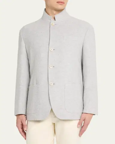 Brunello Cucinelli Men's Cashmere Blazer-Style Coat | Thumbnail 4 Brunello Cucinelli Men's Cashmere Blazer-Style Coat | Thumbnail 4