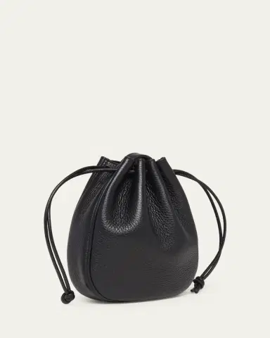 Valentino Garavani Men's Medium Drawstring Shoulder Bag in Grained Leather | Thumbnail 3 Valentino Garavani Men's Medium Drawstring Shoulder Bag in Grained Leather | Thumbnail 3