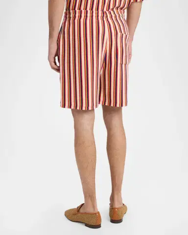 Valentino Garavani Men's Striped Toweling Shorts | Thumbnail 2 Valentino Garavani Men's Striped Toweling Shorts | Thumbnail 2