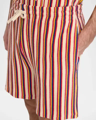 Valentino Garavani Men's Striped Toweling Shorts | Thumbnail 4 Valentino Garavani Men's Striped Toweling Shorts | Thumbnail 4