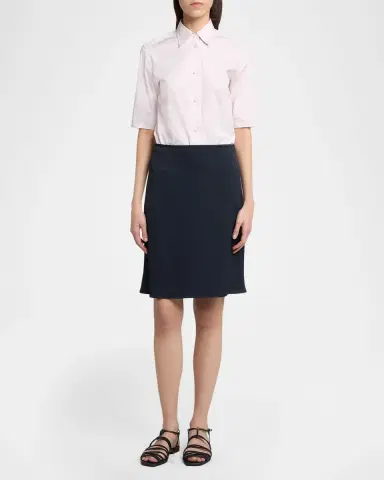 Jil Sander Viscose Knee-Length Bias Skirt | Thumbnail 2 Jil Sander Viscose Knee-Length Bias Skirt | Thumbnail 2