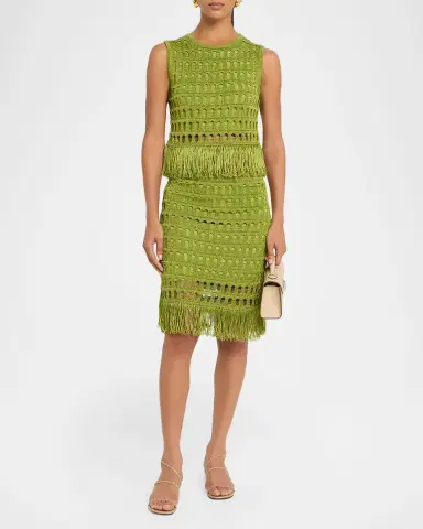 A.L.C. Esme Open-Knit Fringe Top | Thumbnail 2 A.L.C. Esme Open-Knit Fringe Top | Thumbnail 2