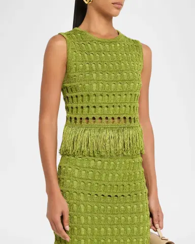 A.L.C. Esme Open-Knit Fringe Top | Thumbnail 4 A.L.C. Esme Open-Knit Fringe Top | Thumbnail 4