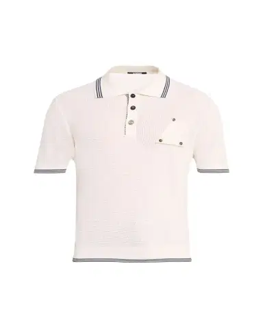 Jacquemus Men's Silk and Cotton Mesh Polo Shirt | Thumbnail 1 Jacquemus Men's Silk and Cotton Mesh Polo Shirt | Thumbnail 1