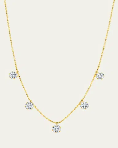 Graziela Gems 18K Large Floating Diamond Necklace | Thumbnail 3 Graziela Gems 18K Large Floating Diamond Necklace | Thumbnail 3