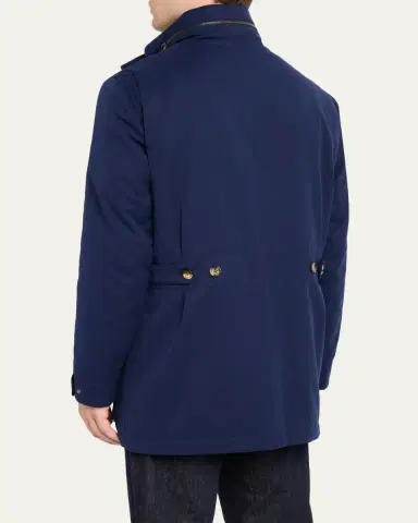 Brunello Cucinelli Men's Water-Resistant Flap-Pocket Field Jacket | Thumbnail 3 Brunello Cucinelli Men's Water-Resistant Flap-Pocket Field Jacket | Thumbnail 3