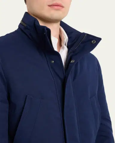 Brunello Cucinelli Men's Water-Resistant Flap-Pocket Field Jacket | Thumbnail 5 Brunello Cucinelli Men's Water-Resistant Flap-Pocket Field Jacket | Thumbnail 5
