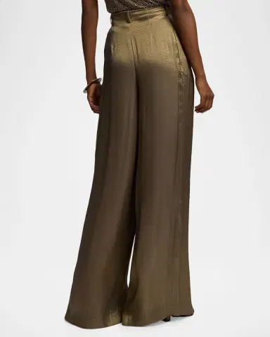 Ralph Lauren Collection Greer Lamé Pleated Pants | Thumbnail 3 Ralph Lauren Collection Greer Lamé Pleated Pants | Thumbnail 3