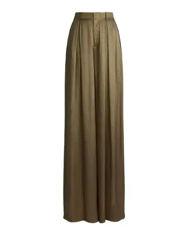 Ralph Lauren Collection Greer Lamé Pleated Pants | Thumbnail 1 Ralph Lauren Collection Greer Lamé Pleated Pants | Thumbnail 1