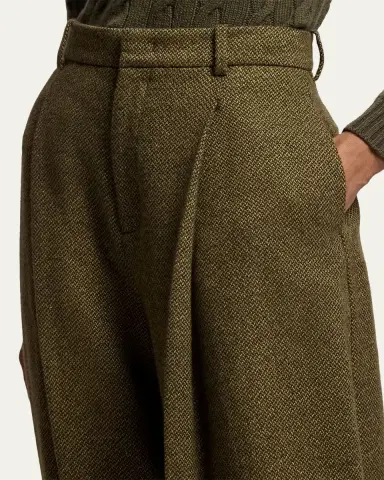 Ralph Lauren Collection Herringbone Barrel-Leg Trousers | Thumbnail 5 Ralph Lauren Collection Herringbone Barrel-Leg Trousers | Thumbnail 5