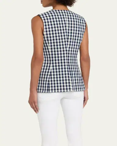 Veronica Beard Haina Cotton Gingham Shorts | Thumbnail 3 Veronica Beard Haina Cotton Gingham Shorts | Thumbnail 3
