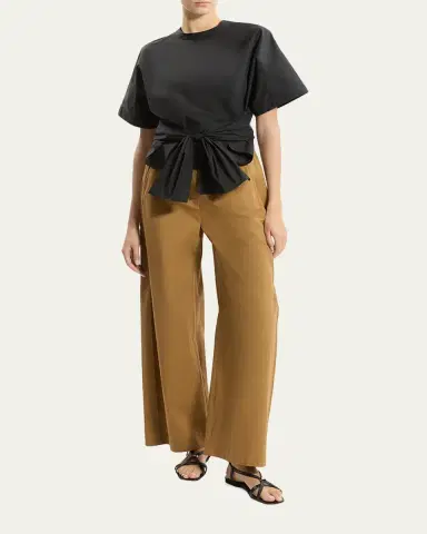 Theory Boxy Tie-Front Top | Thumbnail 2 Theory Boxy Tie-Front Top | Thumbnail 2