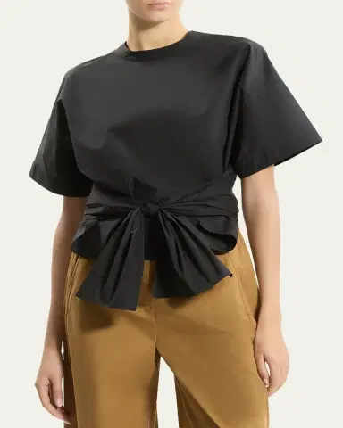 Theory Boxy Tie-Front Top | Thumbnail 4 Theory Boxy Tie-Front Top | Thumbnail 4