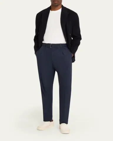 OFFICINE GÉNÉRALE Hugo Cotton Poplin Tailored Pants | Thumbnail 2 OFFICINE GÉNÉRALE Hugo Cotton Poplin Tailored Pants | Thumbnail 2