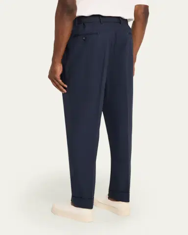 OFFICINE GÉNÉRALE Hugo Cotton Poplin Tailored Pants | Thumbnail 3 OFFICINE GÉNÉRALE Hugo Cotton Poplin Tailored Pants | Thumbnail 3