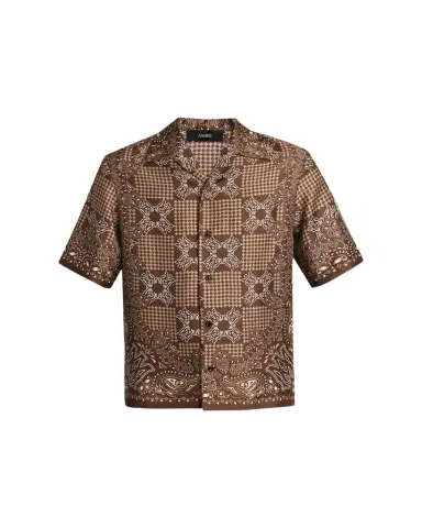 Amiri Men's Silk MA Quad Paisley Short-Sleeve Shirt | Thumbnail 1 Amiri Men's Silk MA Quad Paisley Short-Sleeve Shirt | Thumbnail 1