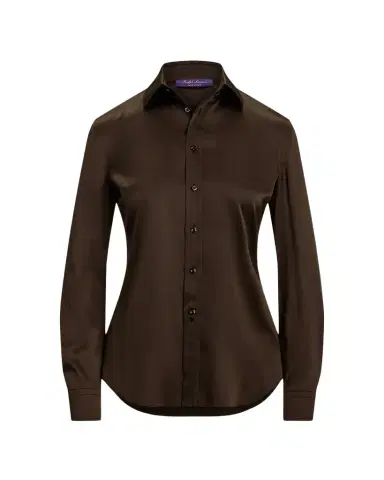 Ralph Lauren Collection Silk Classic Button-Down Shirt | Thumbnail 1 Ralph Lauren Collection Silk Classic Button-Down Shirt | Thumbnail 1