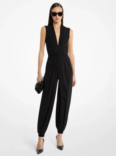 Michael Kors Collection Matte Jersey Sarouel Jumpsuit | Thumbnail 3 Michael Kors Collection Matte Jersey Sarouel Jumpsuit | Thumbnail 3