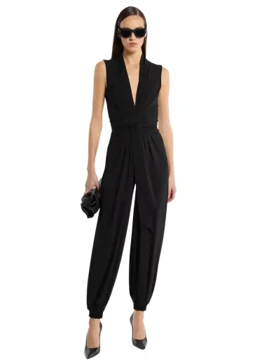 Michael Kors Collection Matte Jersey Sarouel Jumpsuit | Thumbnail 1 Michael Kors Collection Matte Jersey Sarouel Jumpsuit | Thumbnail 1