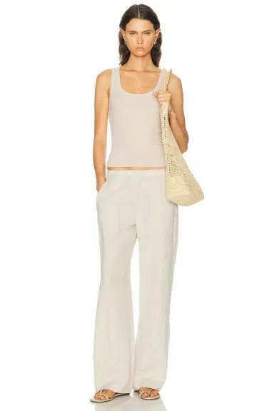 Enza Costa Military Rib Crop Tank Top | Thumbnail 4 Enza Costa Military Rib Crop Tank Top | Thumbnail 4