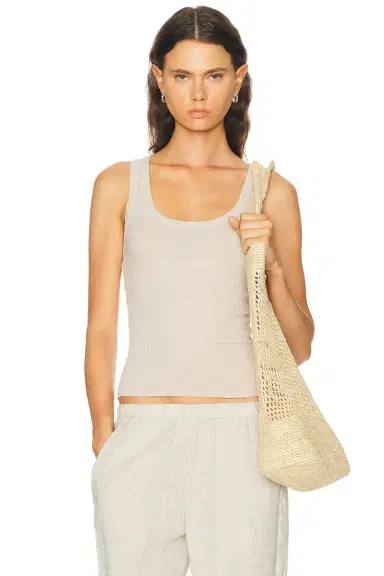 Enza Costa Military Rib Crop Tank Top | Thumbnail 1 Enza Costa Military Rib Crop Tank Top | Thumbnail 1